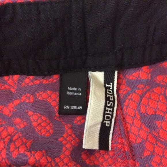 Topshop Florescent Lace Print Floral Trousers 6 - Picture 5 of 7